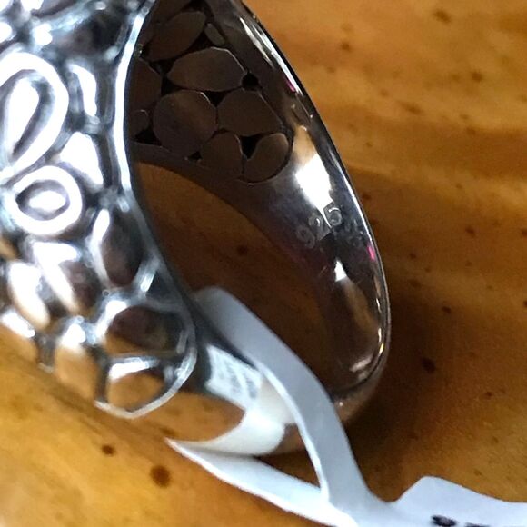 Natural Ruby Sterling Silver Ring Size 7 - Picture 5 of 9